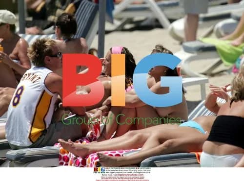 Jade Goody on the Beach in Spain