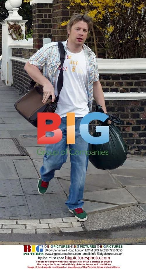 Jamie Oliver Taking Out Trash in London