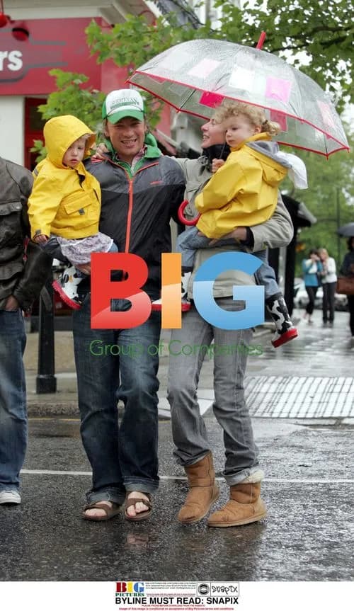 Jamie Oliver with Family in London