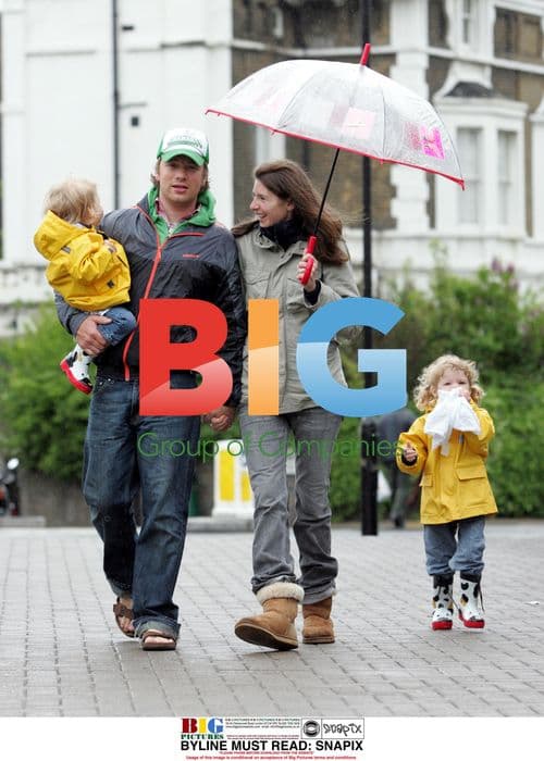 Jamie Oliver Spends Rainy Day with Family