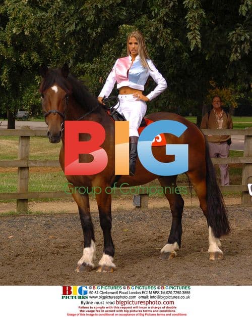 Katie Price Posing with Horse for Sky Vegas