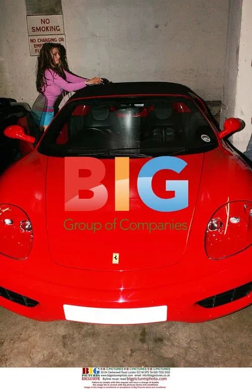 Model Jordan Tests New Ferrari in London
