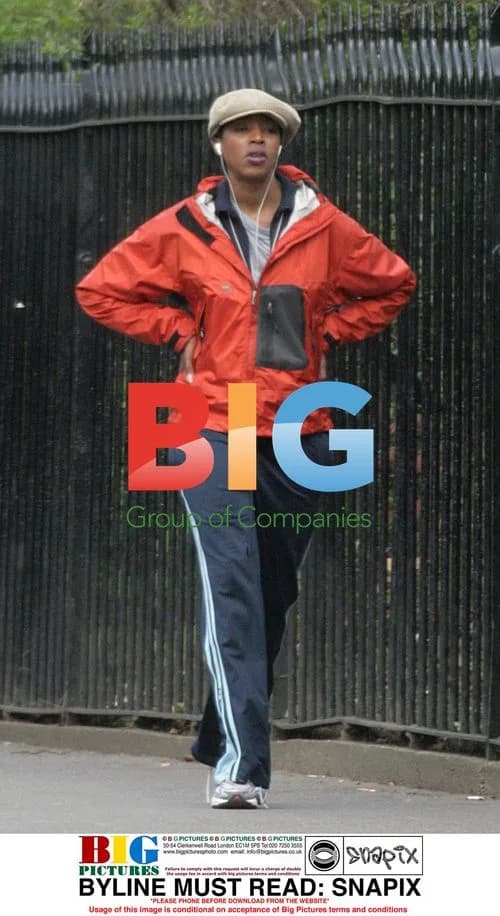 Josie D'Arby jogging in North London
