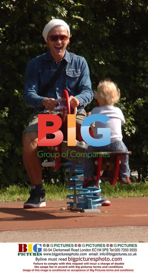 Jude Law with son Rudy in London park