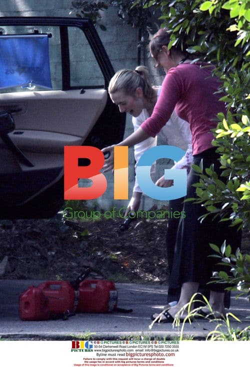 Kate Winslet Struggles with Gas Can