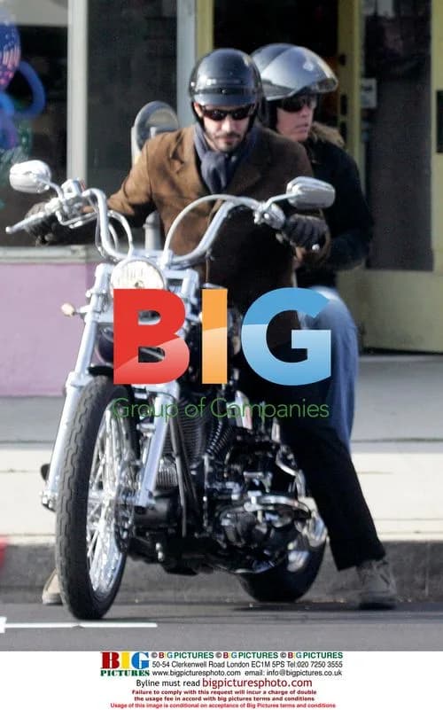 Keanu Reeves on Lunch Ride with Friend