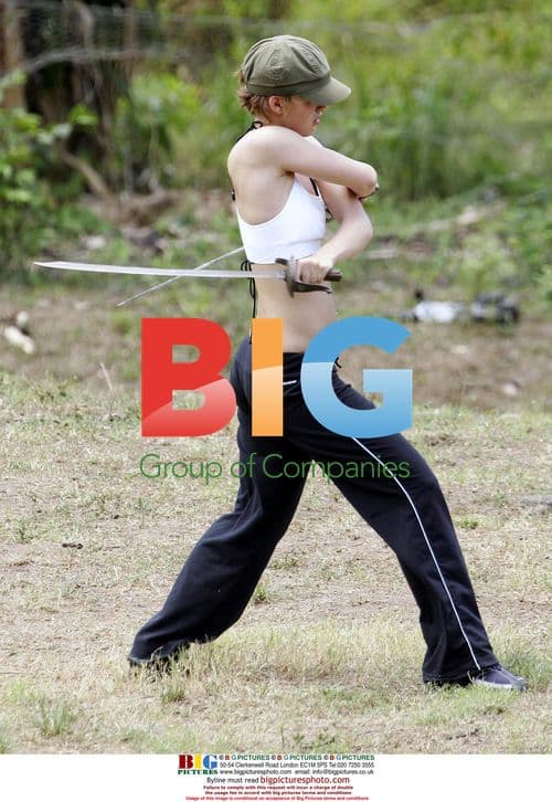 Keira Knightley on the set of Pirates of the Caribbean