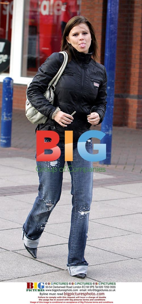 Kerry Katona shopping in Warrington