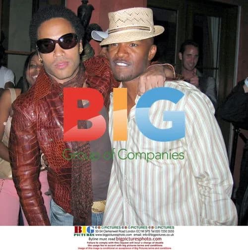 Lenny Kravitz and Jamie Foxx at tour after party