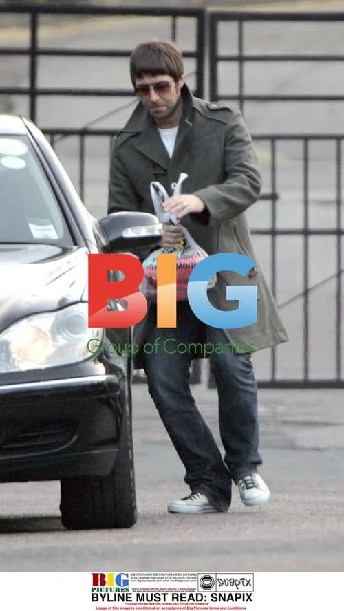 Liam Gallagher spotted with Morrisons bag