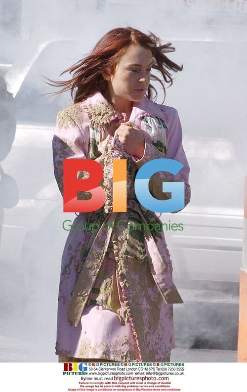 Lindsay Lohan on set of 'Just My Luck'