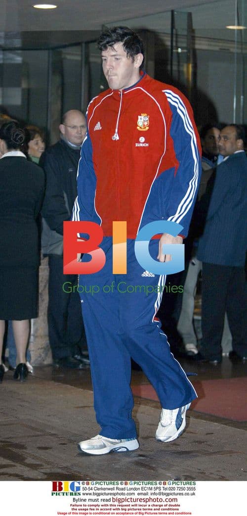 British & Irish Lions rugby team leave hotel