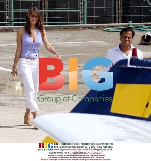 Elizabeth Hurley and Arun Nayar Depart St Barths