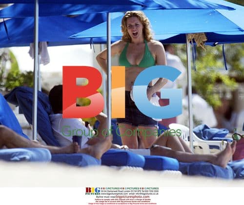 Gabby Logan and Alan Hansen in Barbados