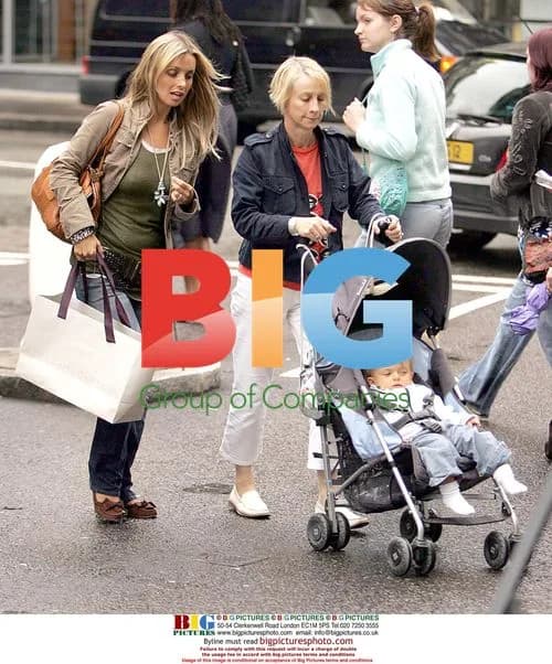 Louise Redknapp Out with Baby in London
