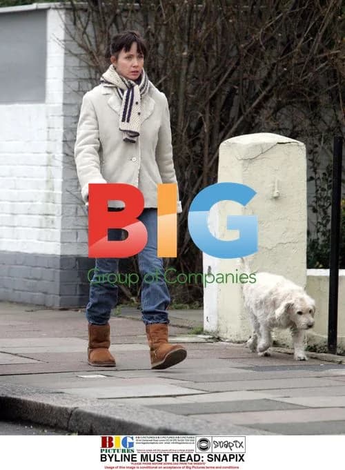 Lysette Anthony Walking Dog in London