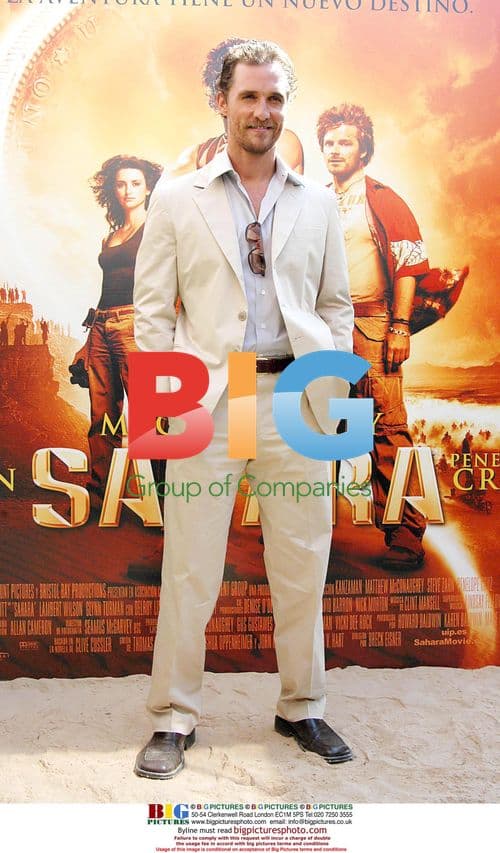 Matthew McConaughey at 'Sahara' photocall in Madrid