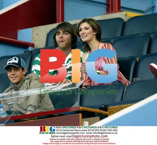 Brian McFadden and Delta Goodrem at Celebrity Soccer Six