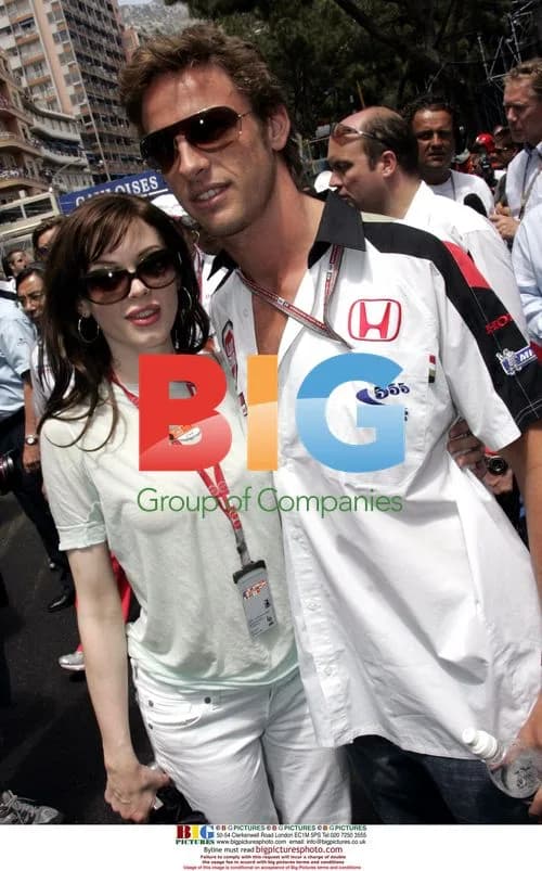 Rose Mcgowan & Jenson Button at Monaco F1 Race