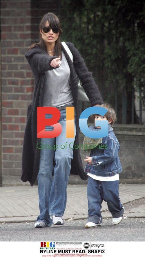 Melanie Sykes Out with Son Roman