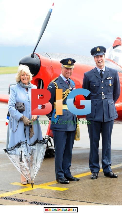 Royals Inspect Aircraft at RAF Cranwell