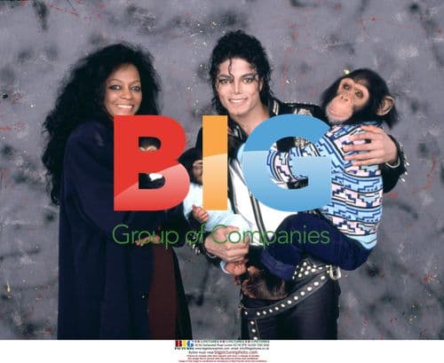 Michael Jackson with Diana Ross and Pet Chimps