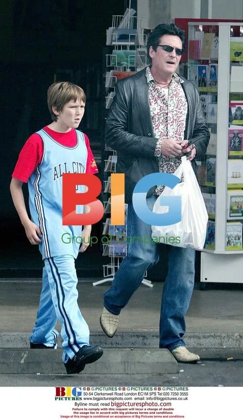 Michael Madsen and son shopping in Brentwood