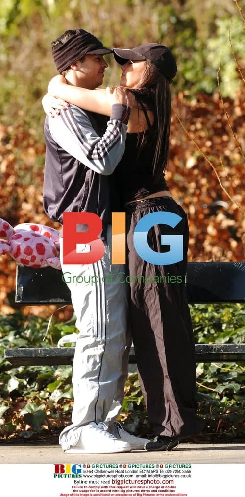 Singer Michelle Heaton and partner Andy Scott Lee in Southwark Park