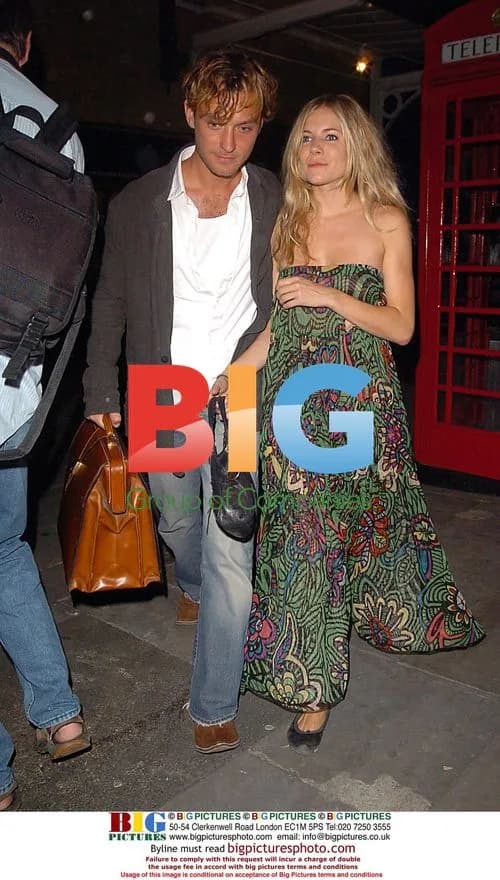 Sienna Miller and Jude Law at Wyndhams Theatre