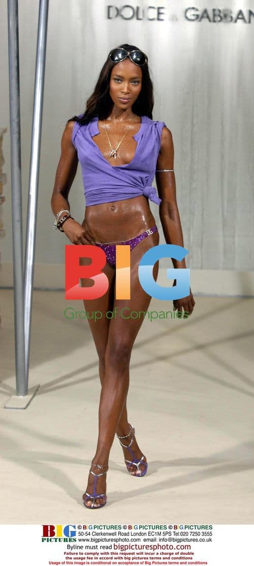 Naomi Campbell at D&G Milan Fashion Show