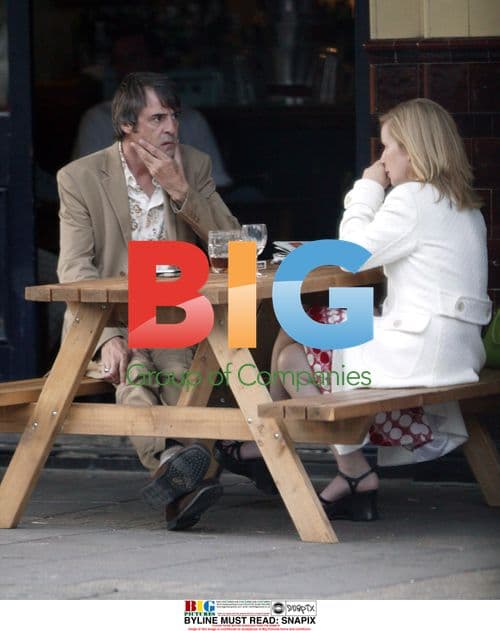 Neil Morrissey and Emma Killick stop for a drink