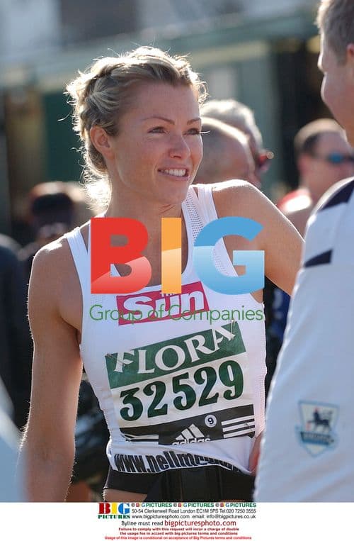 Nell McAndrew Running in London Marathon