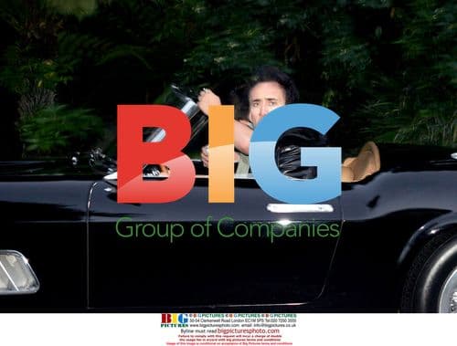 Nicolas Cage drives classic Ferrari in Beverly Hills