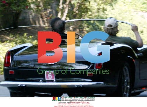 Nicolas Cage Drives Classic Ferrari in Beverly Hills