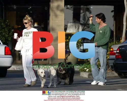 Nicolette Sheridan and Nicklas Soderblom Take Dogs for Walk