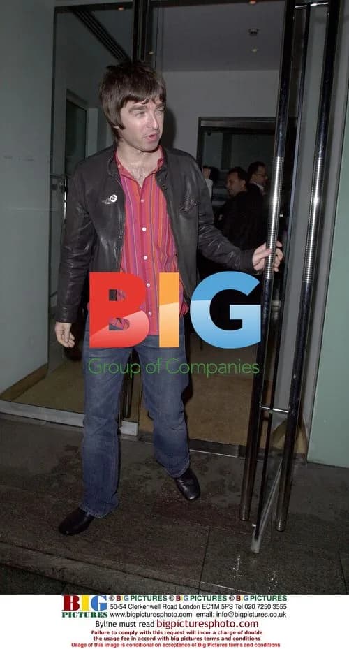 Noel Gallagher and girlfriend Sara Macdonald leaving Nobu in London