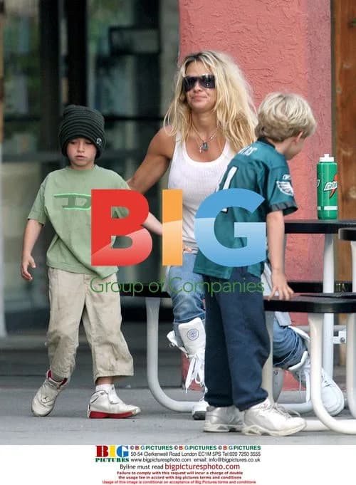 Pamela Anderson with Kids in Malibu