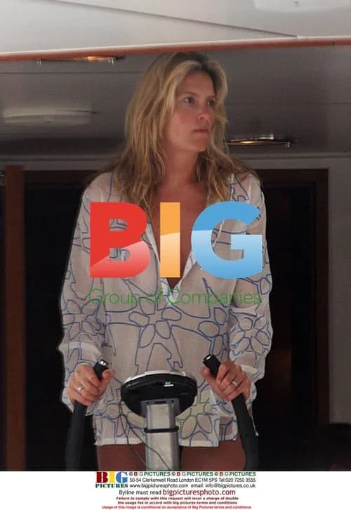 Penny Lancaster Exercising in St Barths
