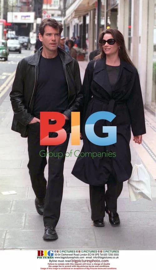 Pierce Brosnan shopping in Knightsbridge with wife Keeley