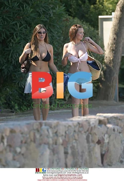 Lucy Pinder and Sophie Howard on Beach