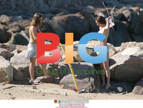 Lucy Pinder and Sophie Howard on beach holiday