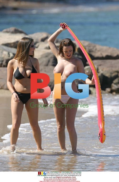 Lucy Pinder & Sophie Howard on Beach