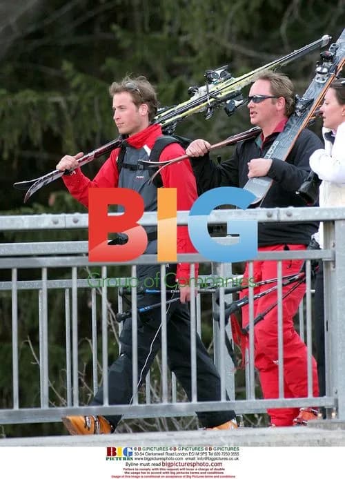 Prince William & Prince Harry Skiing in Klosters