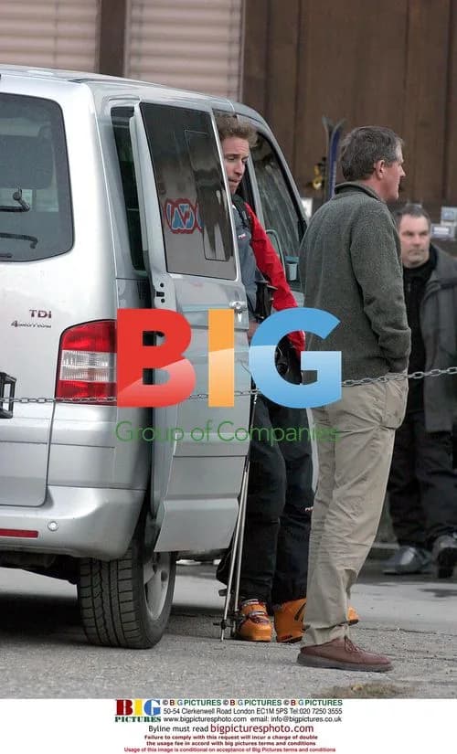 Prince William Skis with Friends in Klosters