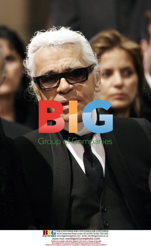 Karl Lagerfeld attends Prince Rainier III's funeral