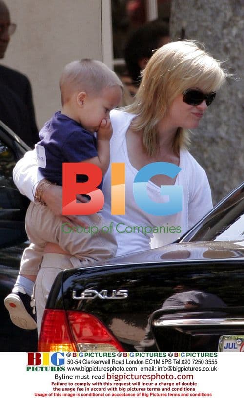 Reese Witherspoon and son Deacon leaving church