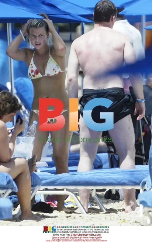 Wayne Rooney and Coleen McLoughlin on Caribbean Beach