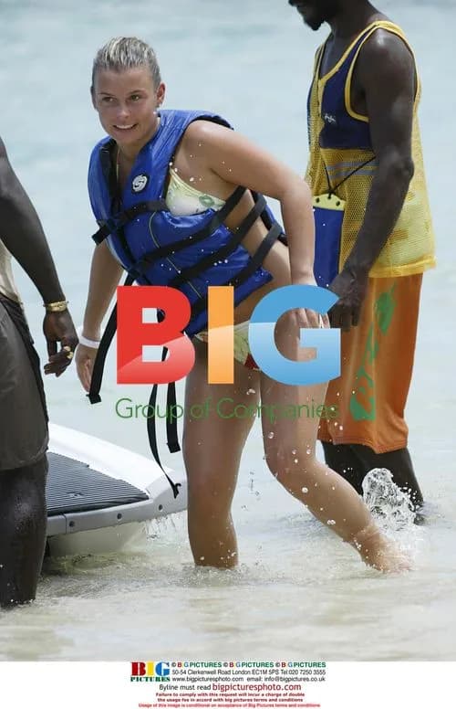 Wayne Rooney and Coleen McLoughlin on Caribbean Beach