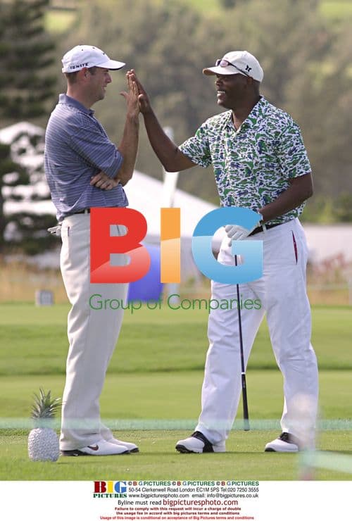 Samuel Jackson at Mercedes Golf Championships