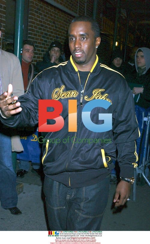 Rapper Sean Combs leaving Letterman show